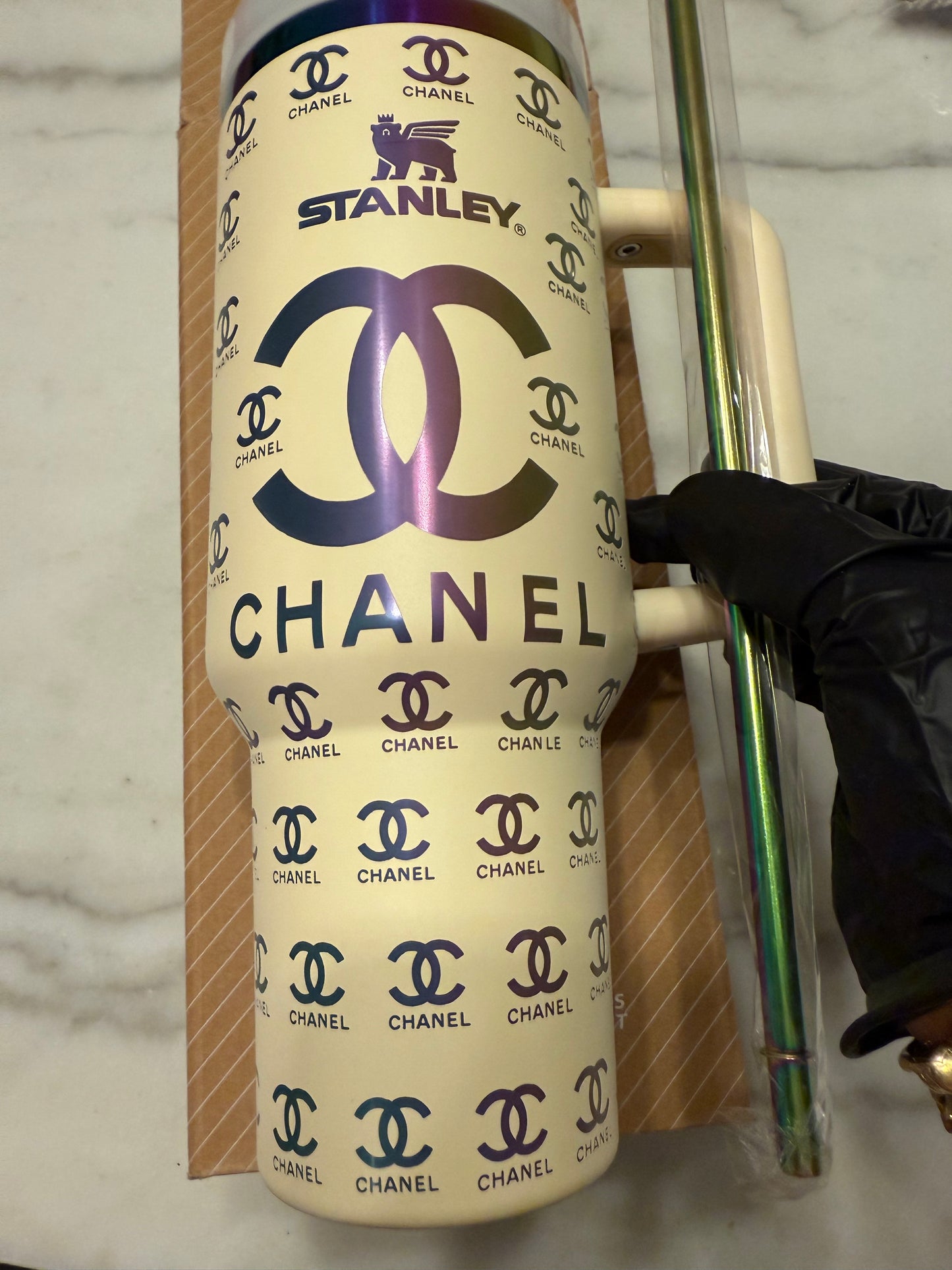 Chanel Inspired 40oz Stanley Tumbler