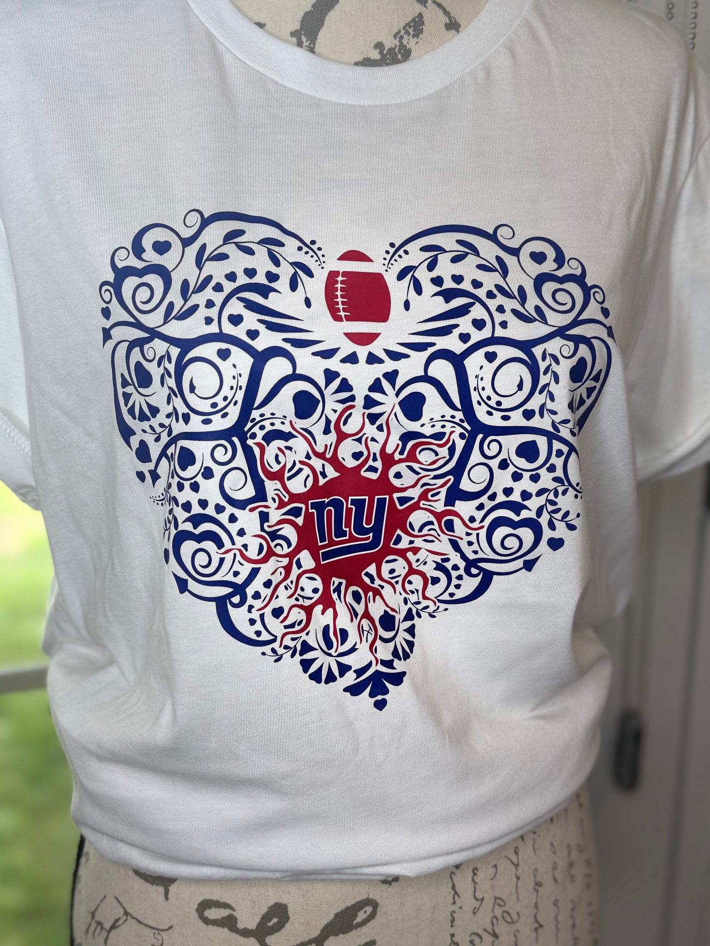 NY Giants Heart Shirt