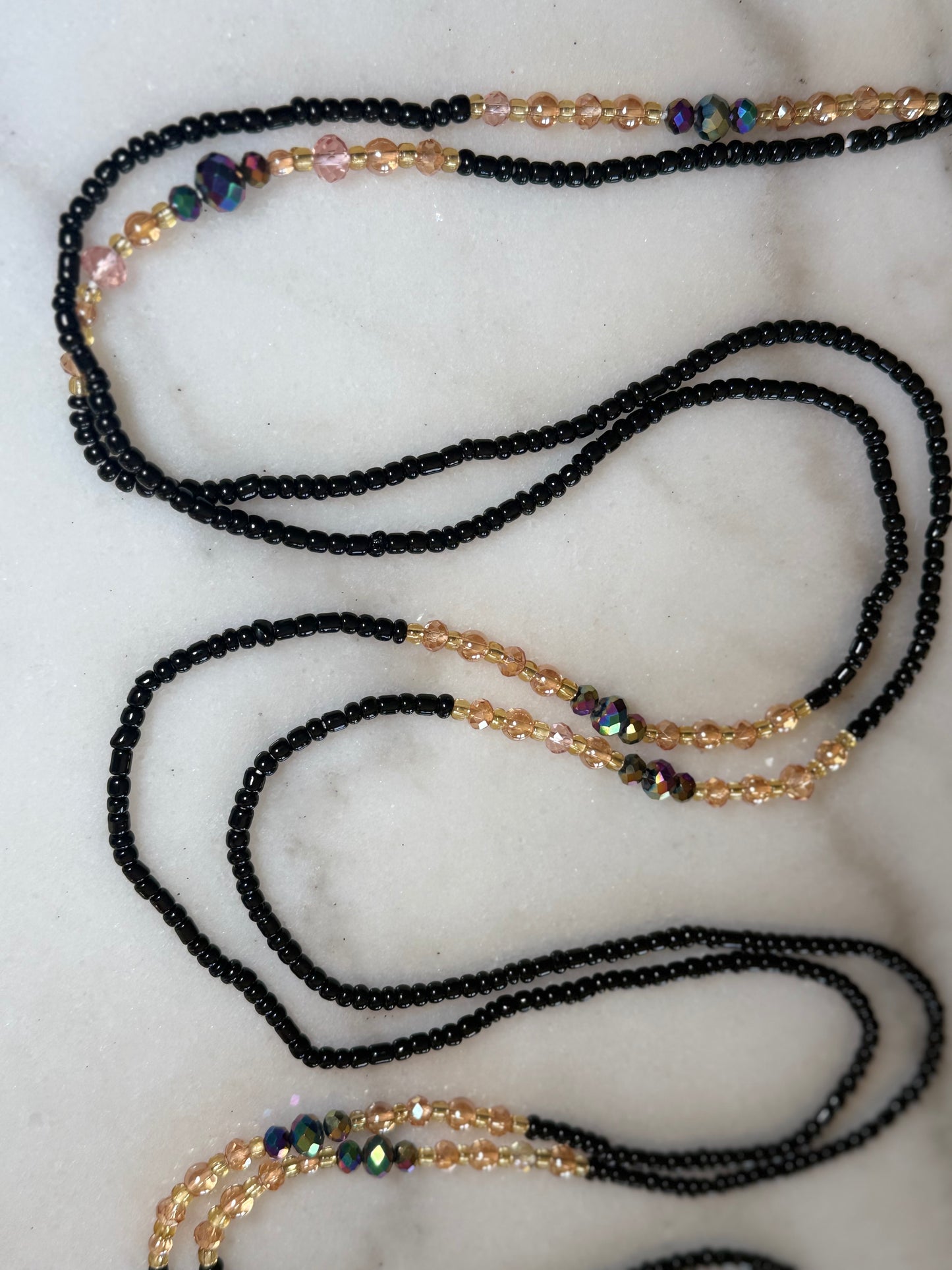 Black Luxury Waist Bead