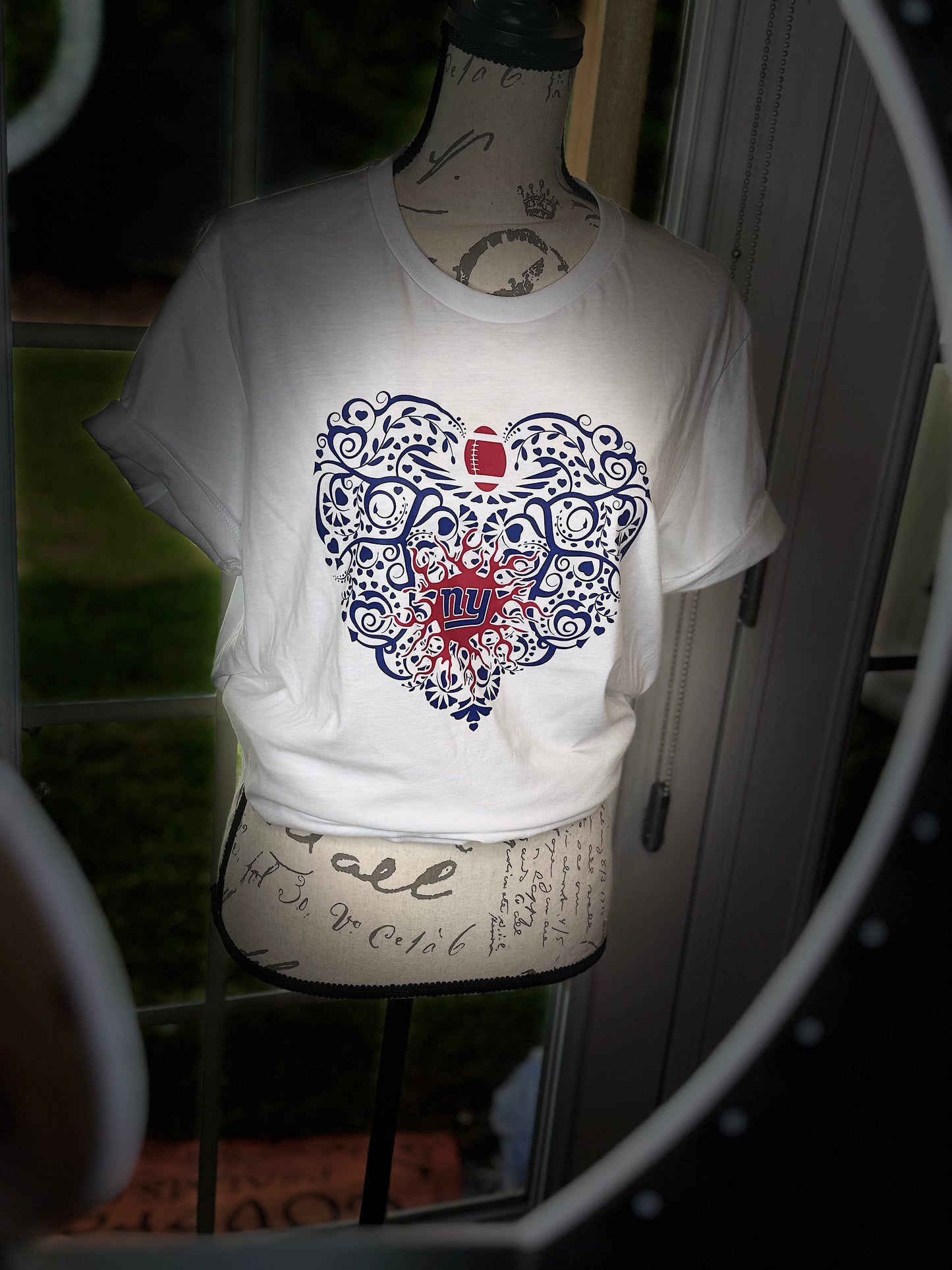 NY Giants Heart Shirt