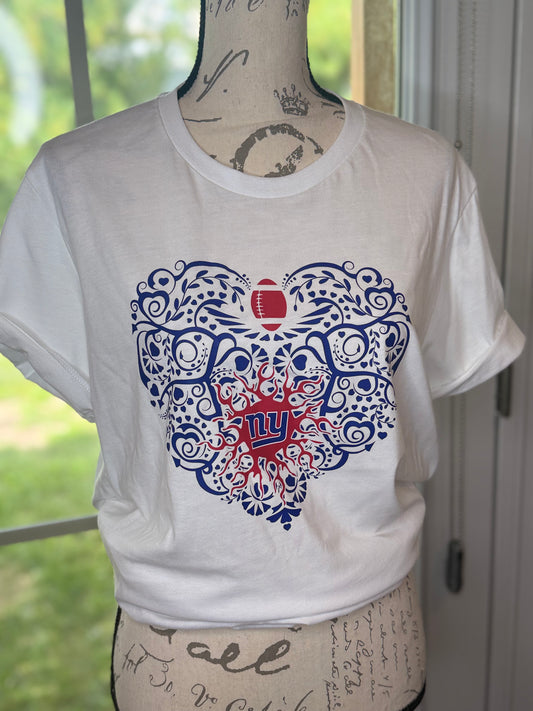 NY Giants Heart Shirt