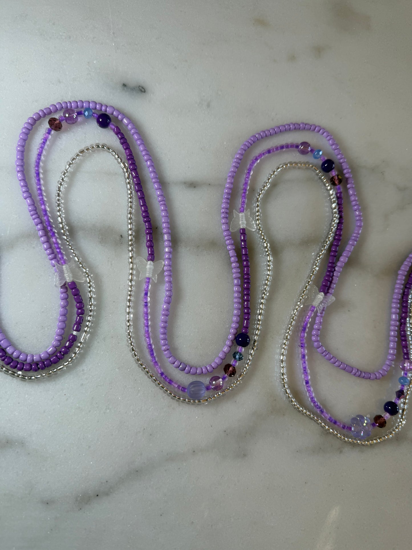 Purple P Set Waist Bead