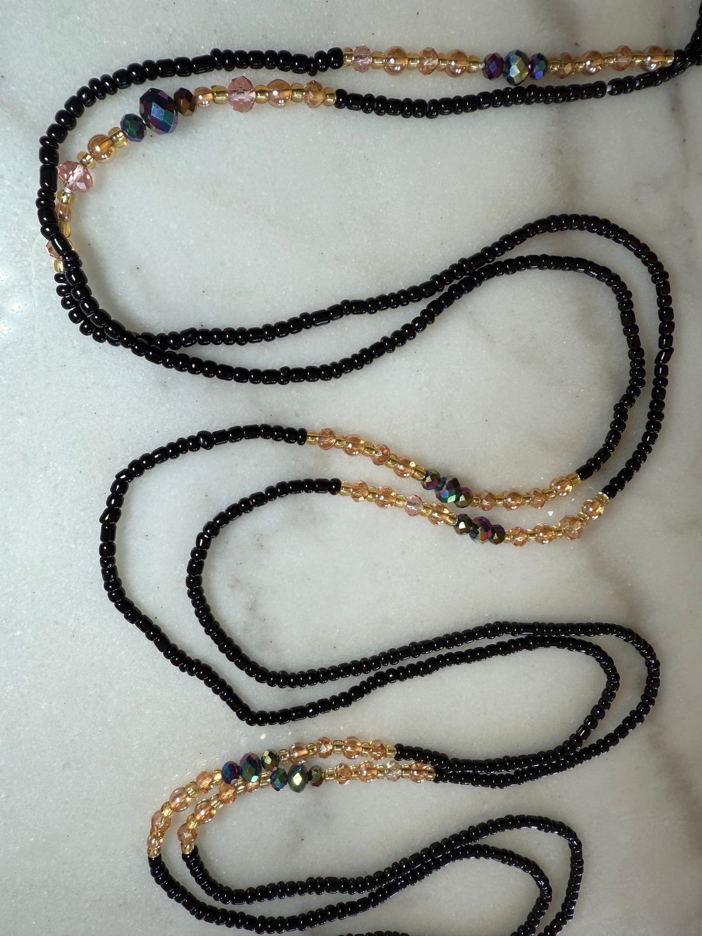 Black Luxury Waist Bead