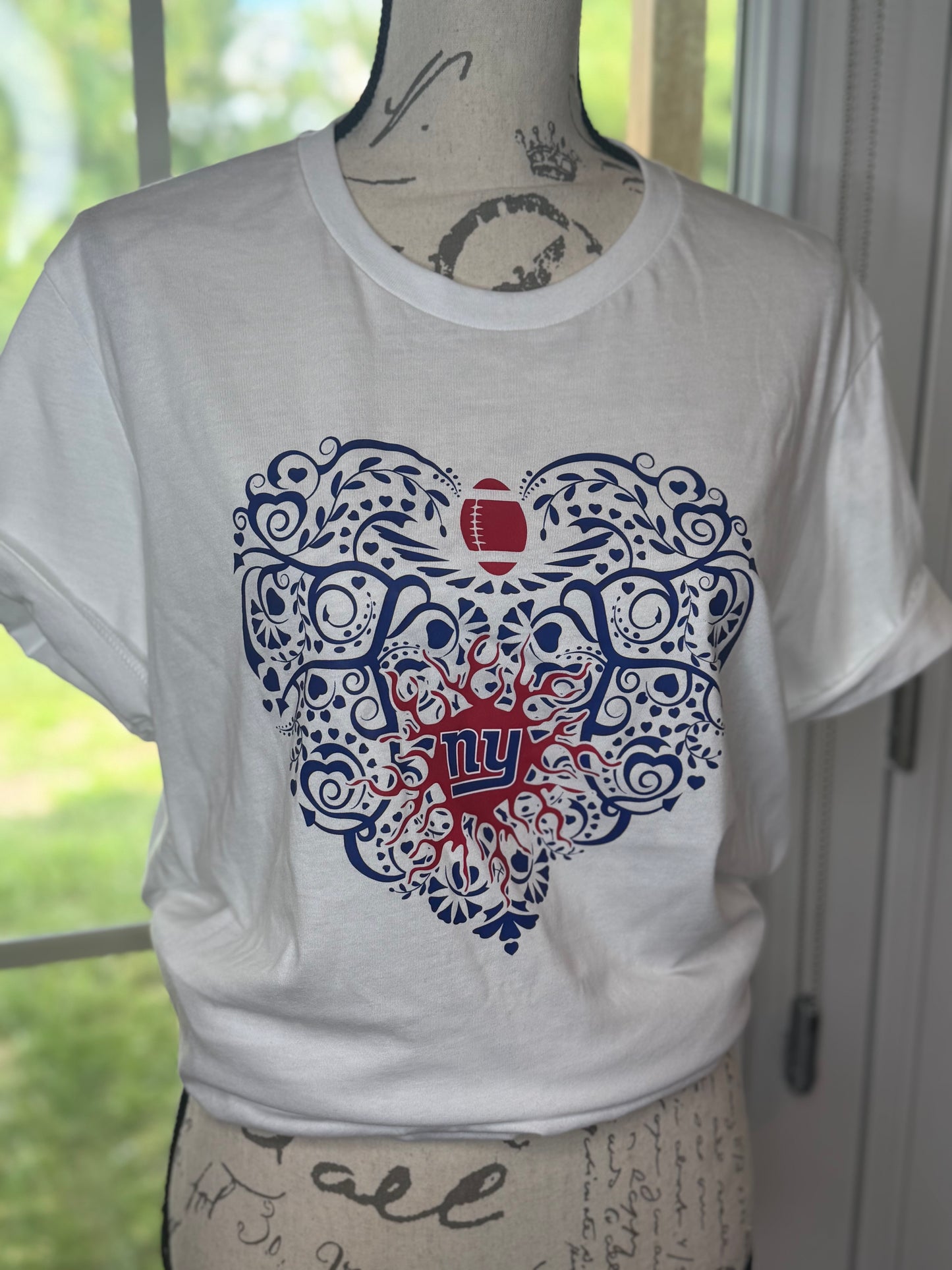 NY Giants Heart Shirt