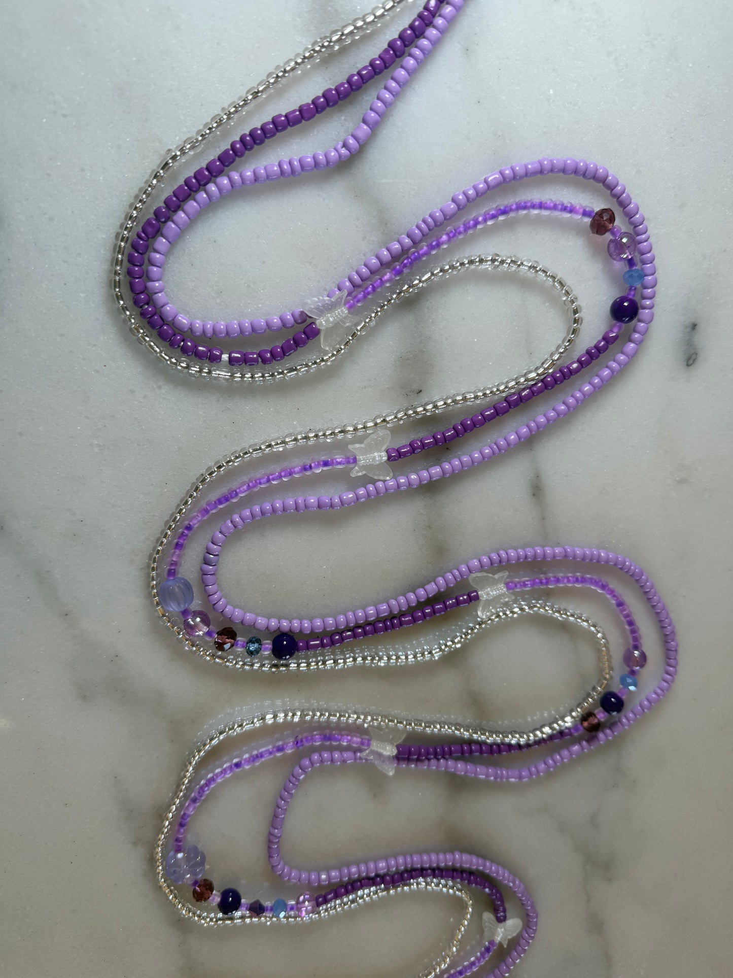 Purple P Set Waist Bead